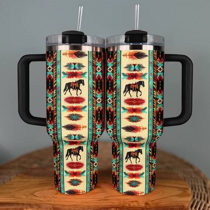 40 Oz Shineful Tumbler Proud Native American