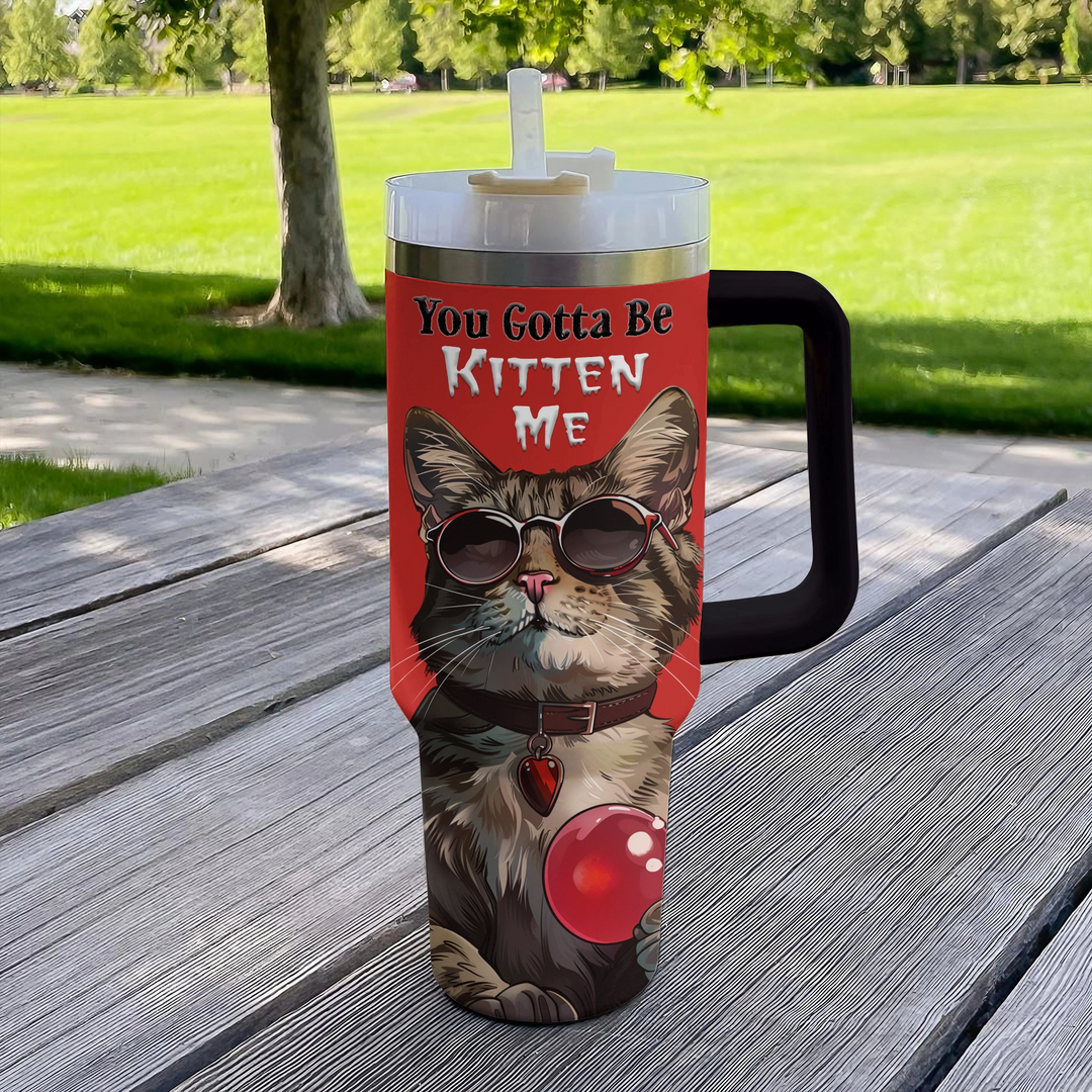 40 Oz Shineful Tumbler Cool Cat Vibes Tumbler