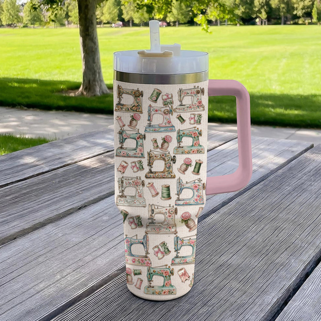 40 Oz  Shineful Tumbler Vintage Stitch Tumbler