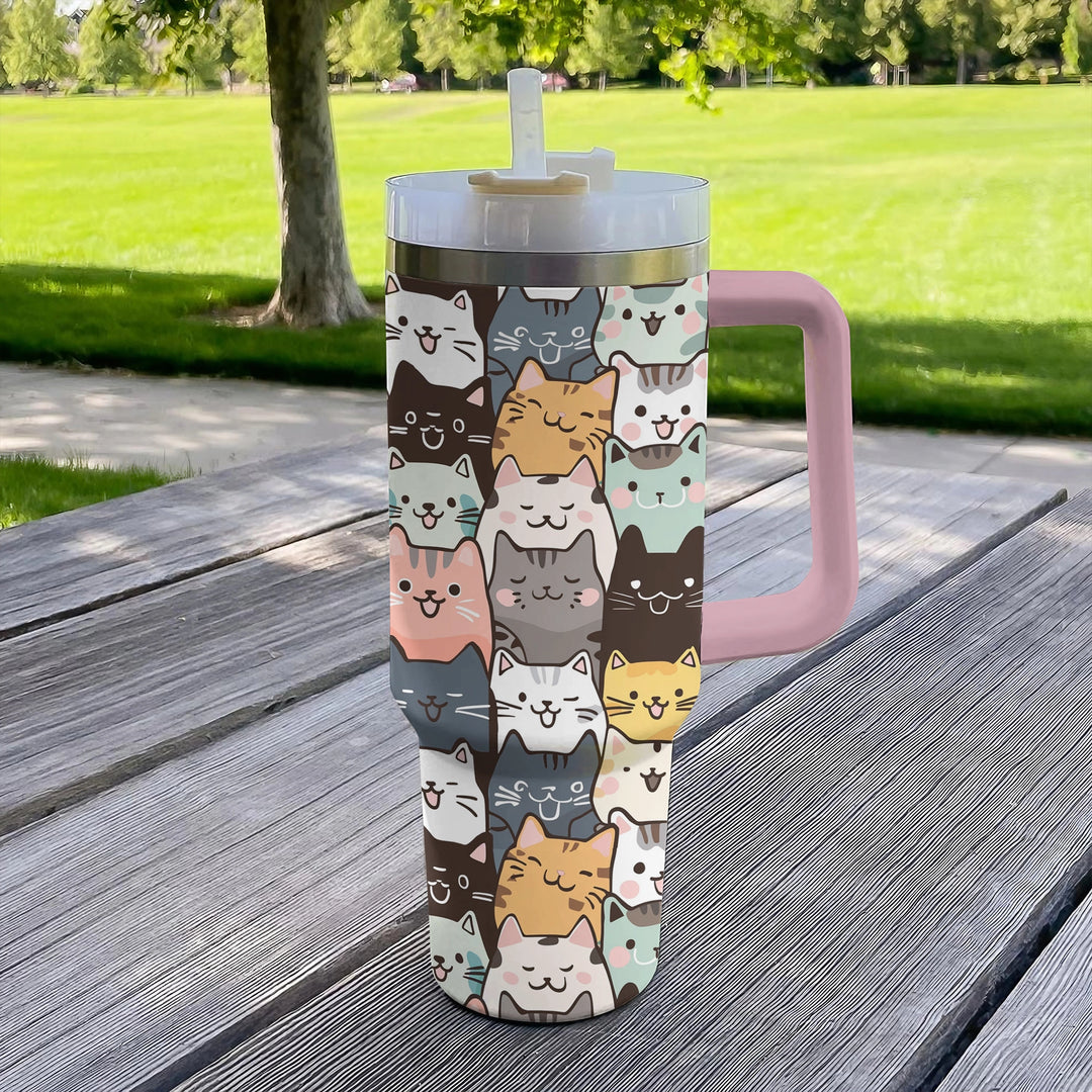 40 Oz Shineful Tumbler Adorable Kittens