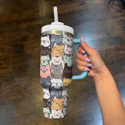 40 Oz Shineful Tumbler Adorable Kittens