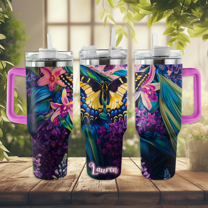 40 Oz Shiny Personalisierter Becher Bezaubernder Schmetterling Gratis-Geschenk-Symbol