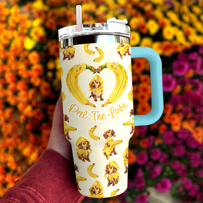 40 Oz Shineful Tumbler Süßer Banananana-Dackel