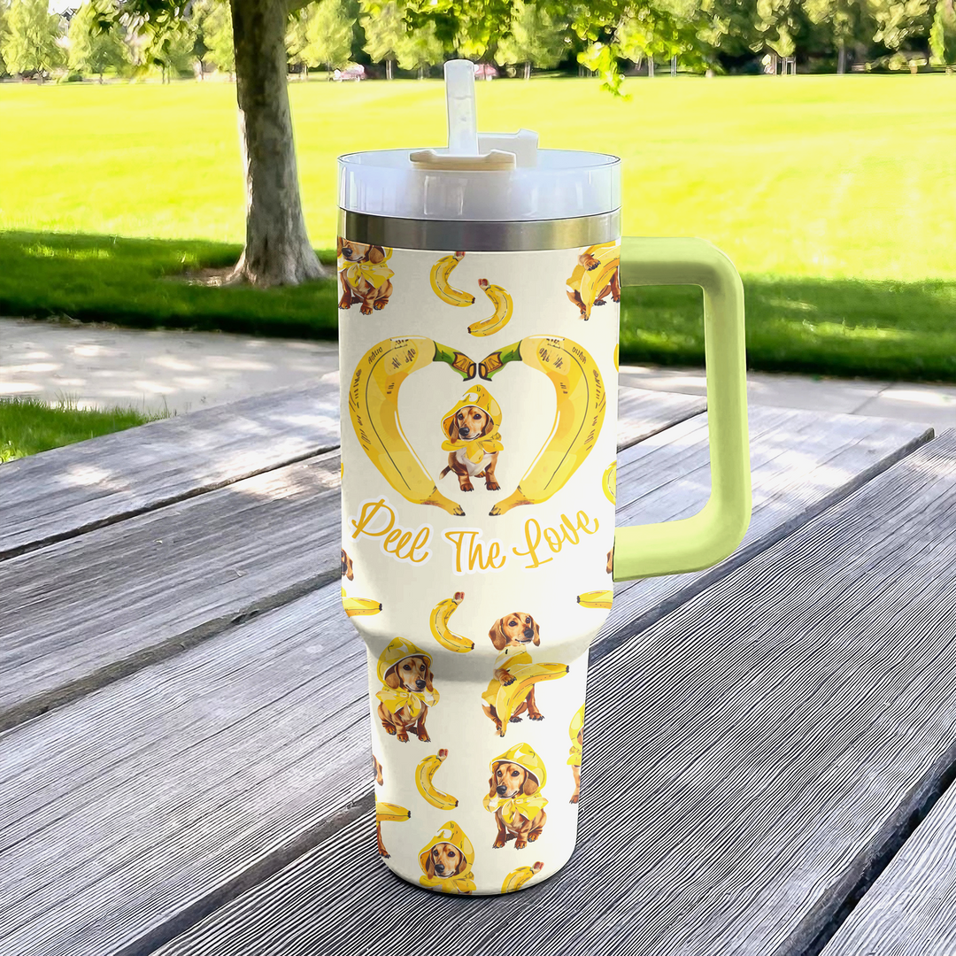 40 Oz Shineful Tumbler Süßer Banananana-Dackel