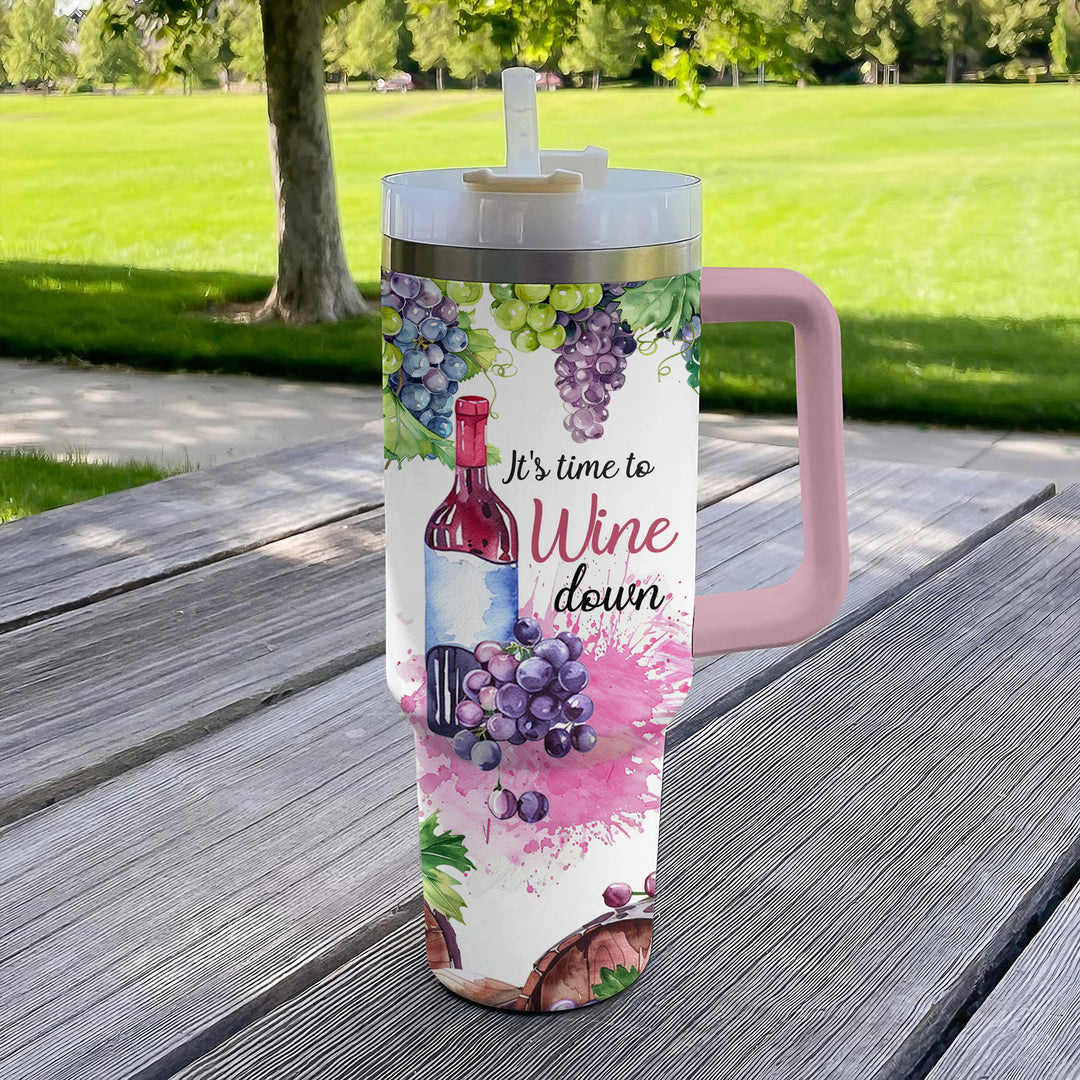 40 Oz Shineful Tumbler Wein Weinberg