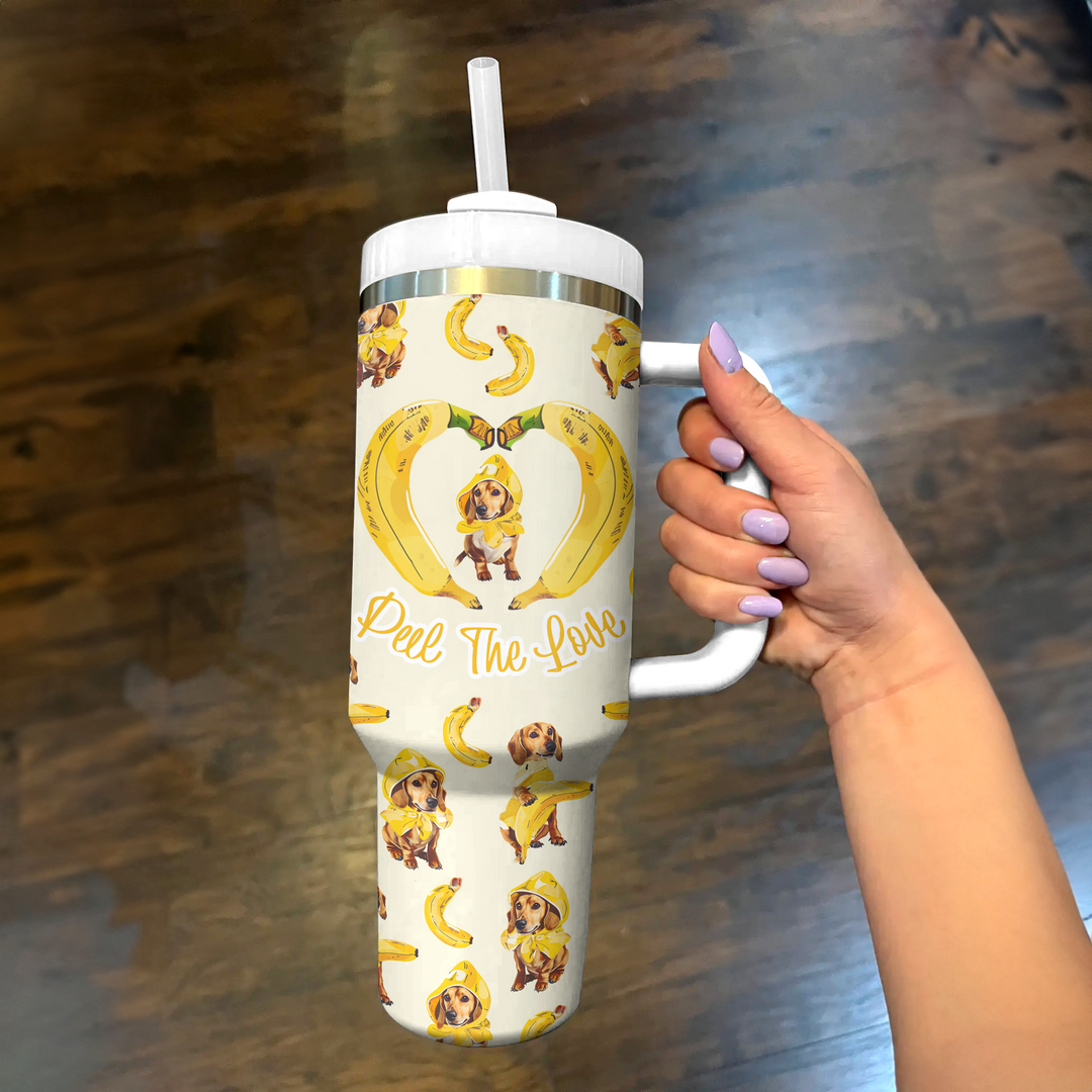 40 Oz  Shineful Tumbler Sweet Banananana Dachshund