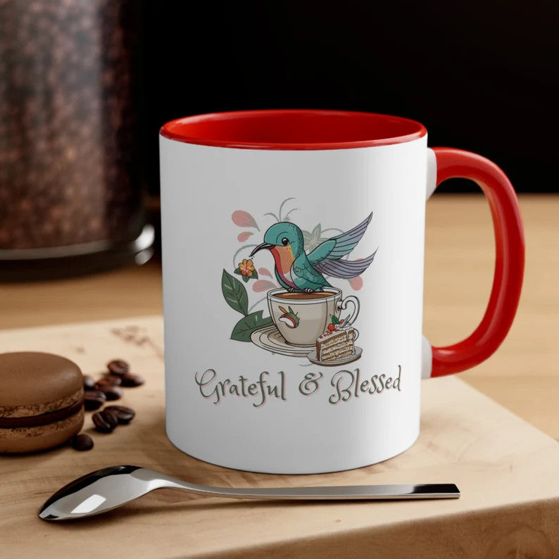 Tasse à café 11oz pour les amoureux des colibris - Ustensiles de cuisine mignons - Cadeau idéal pour les ornithologues amateurs et les amis