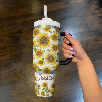 40 Oz Shineful Tumbler Sparkling Sunflower