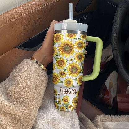 40 Oz Shineful Tumbler Sparkling Sunflower