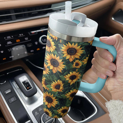 40 Oz Shineful Tumbler Sunflower Radiance