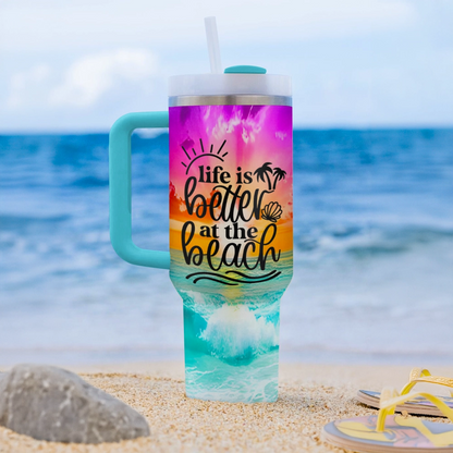 40 Oz Shineful Tumbler Beach Bliss Sunrise