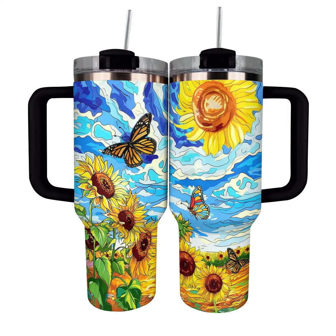 40 Oz  Shineful Tumbler Sunflower Breeze