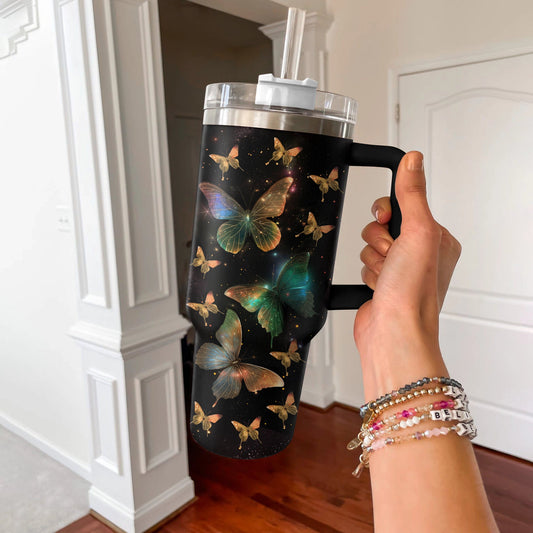 40 Oz Shineful Tumbler Butterfly Celestial Elegance