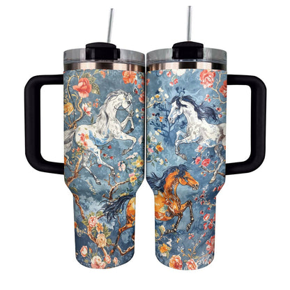 40 Oz Shineful Tumbler Elegent Horse