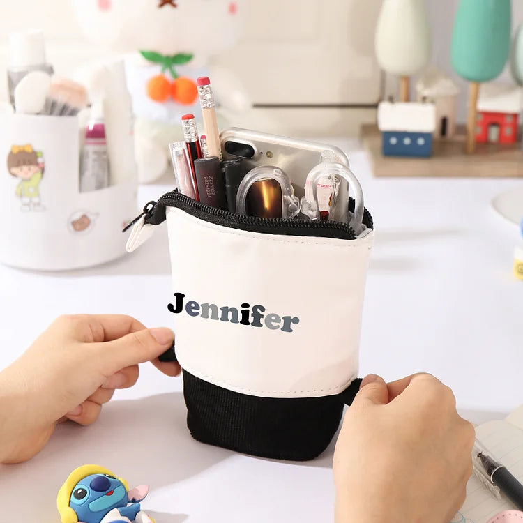 Personalisiertes Federmäppchen mit individuellem Namen, Stiftetasche, Schulanfang, Geschenk für Kinder