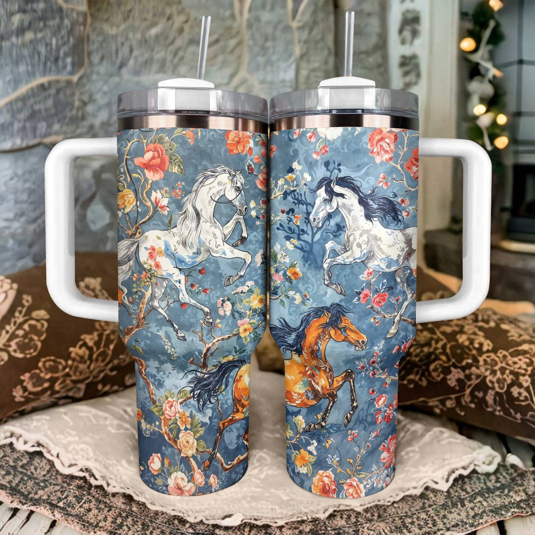 40 Oz Shineful Tumbler Elegent Horse