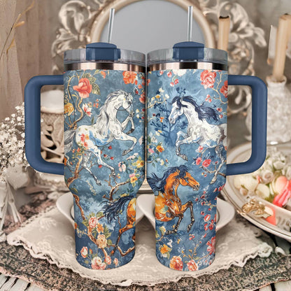 40 Oz Shineful Tumbler Elegent Horse