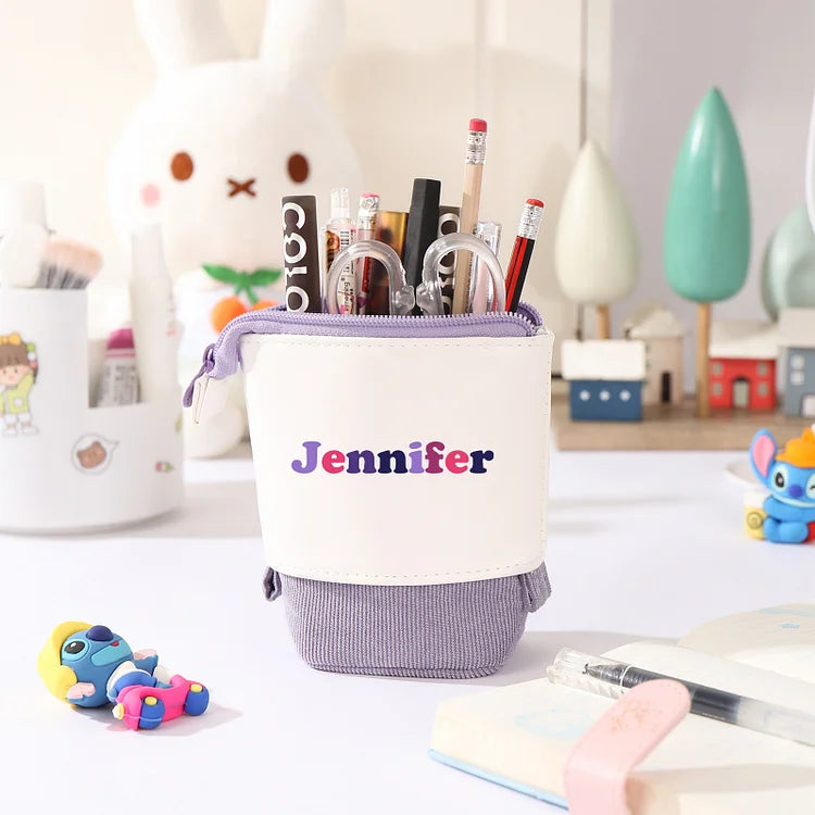 Personalisiertes Federmäppchen mit individuellem Namen, Stiftetasche, Schulanfang, Geschenk für Kinder