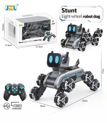 Eight wheeled stunt dog 2.4G remote control intelligent swing arm drift robot dog climbing car children's toy