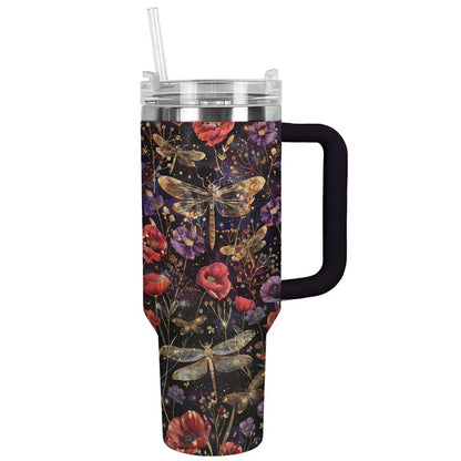 40 Oz Shineful Tumbler Attractive Dragonflies