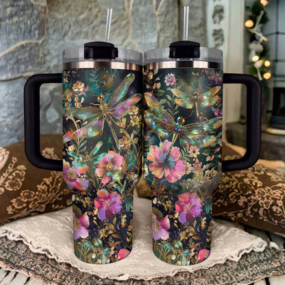 40 Oz  Shineful Tumbler Splendid Dragonflies