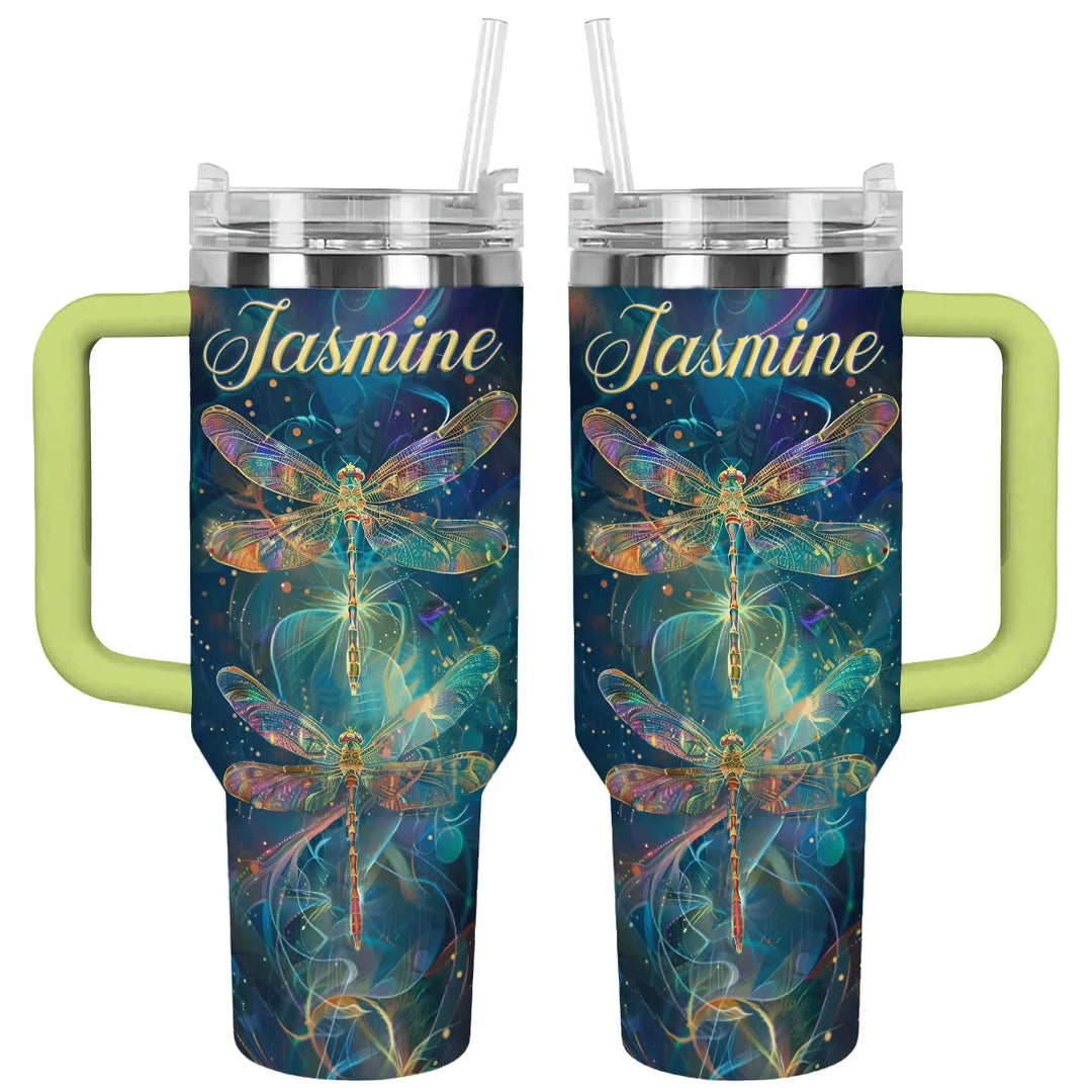 40 Oz Shineful Tumbler Personalized Enchanted Dragonfly