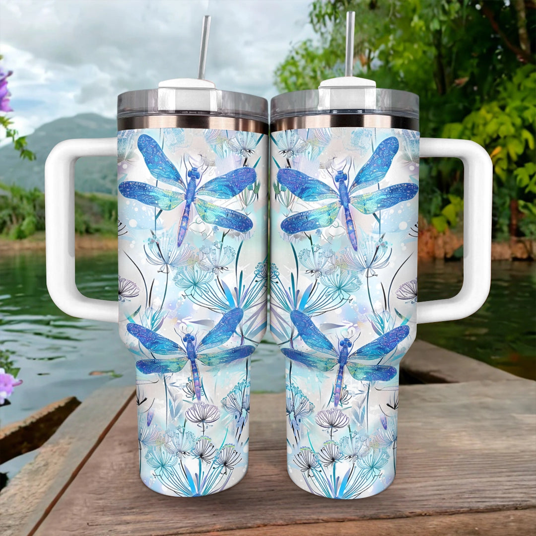 40 Oz Shineful Tumbler Mystic Dragonfly Dance