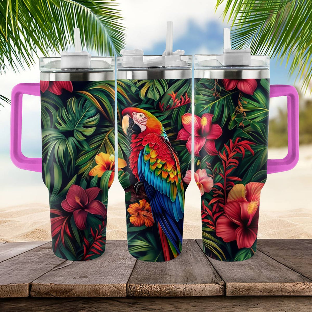 40 Oz Shineful Tumbler Bunter Papagei Ver2