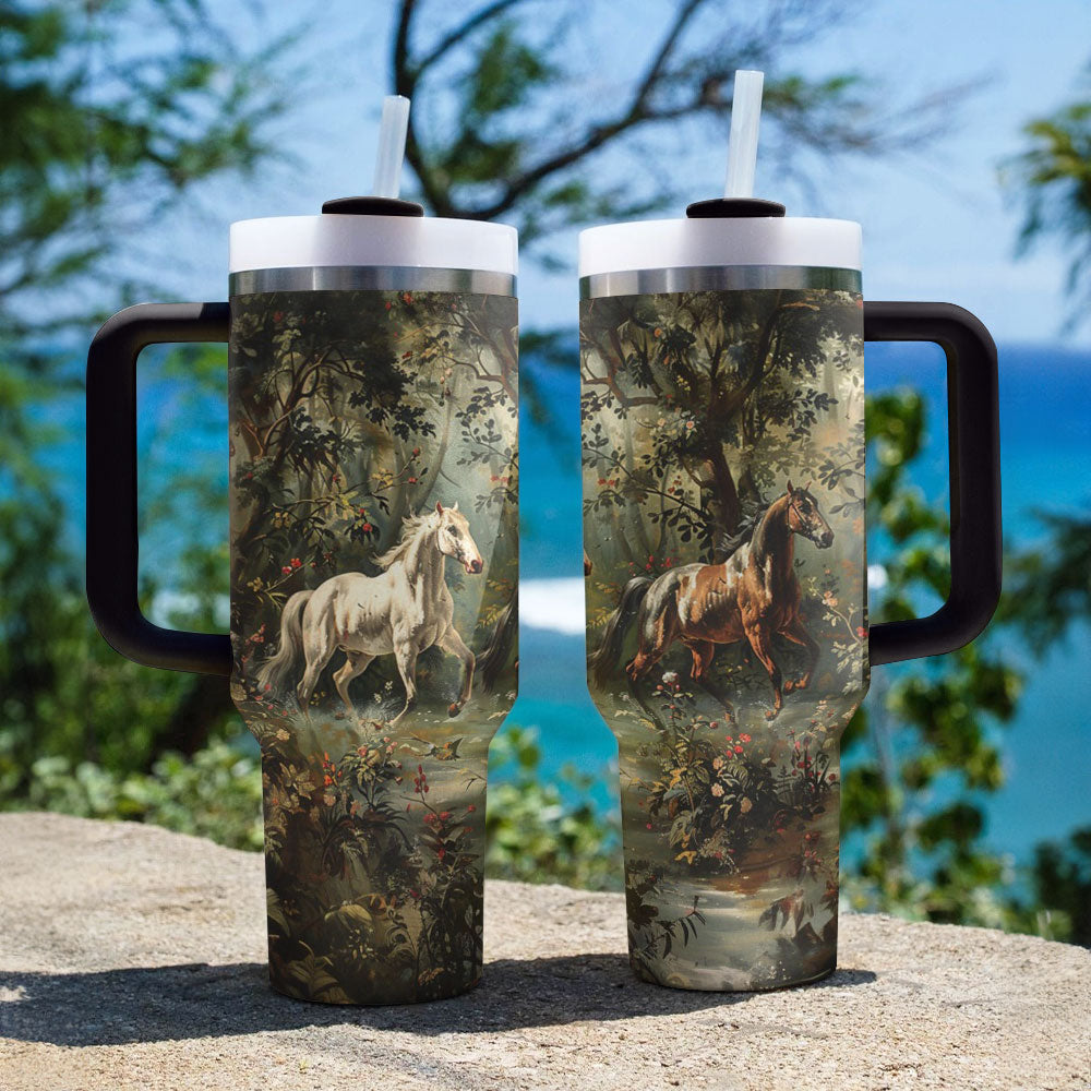 40 Oz  Shineful Tumbler Wildwood Horse