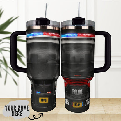 40 Oz Shineful Tumbler Personalized Police