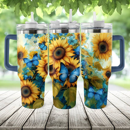 40 Oz Shineful Tumbler Sunflower Serenity