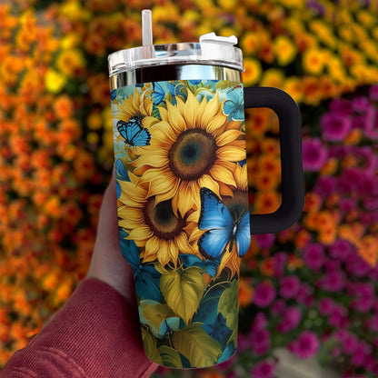 40 Oz Shineful Tumbler Sunflower Serenity