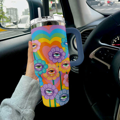 40 Oz glänzendes Glas Eye Bloom