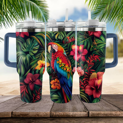 40 Oz Shineful Tumbler Bunter Papagei Ver2