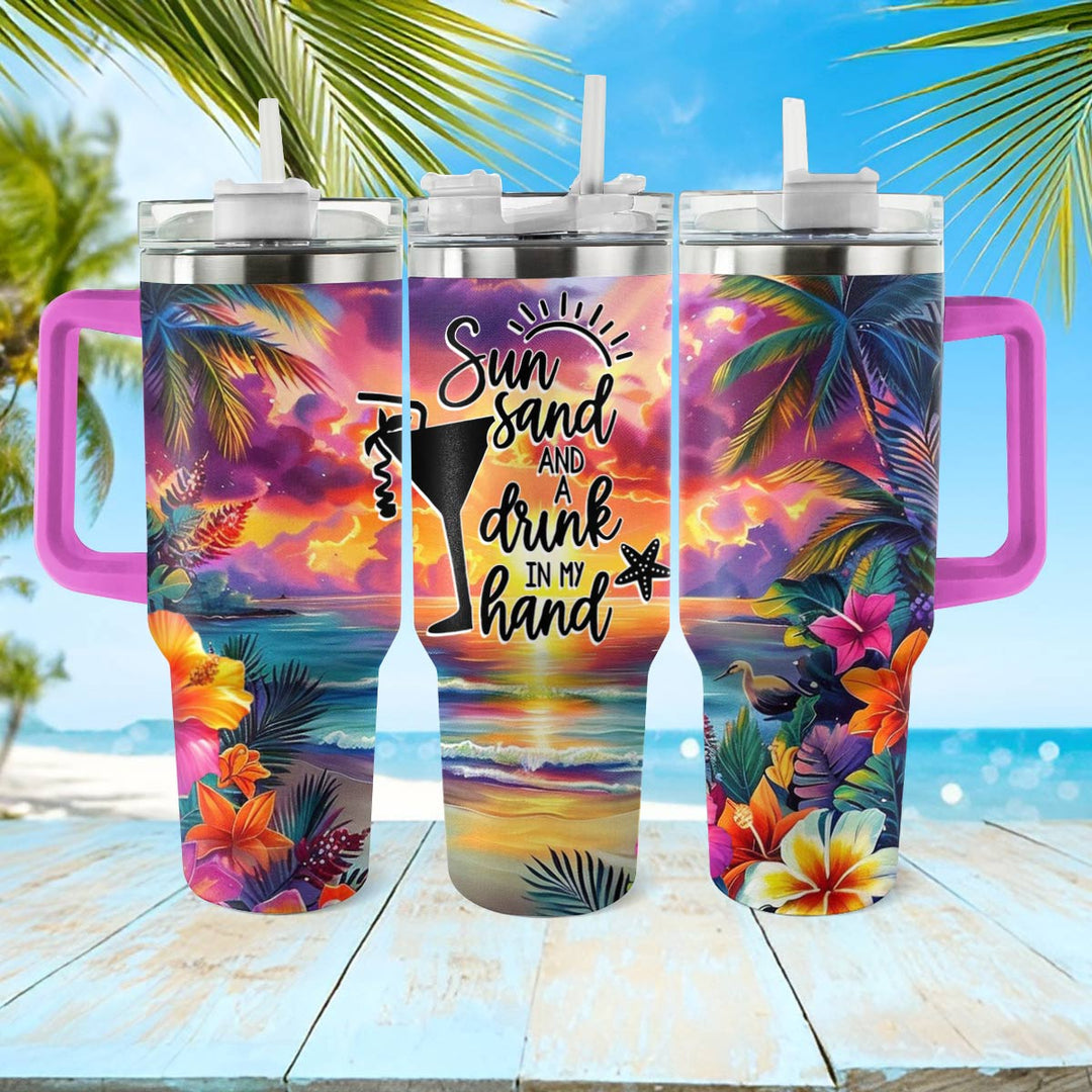 40 Oz Shineful Tumbler Tropischer Sonnenuntergang