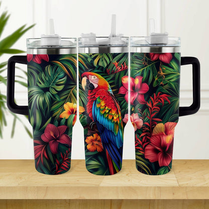 40 Oz Shineful Tumbler Bunter Papagei Ver2