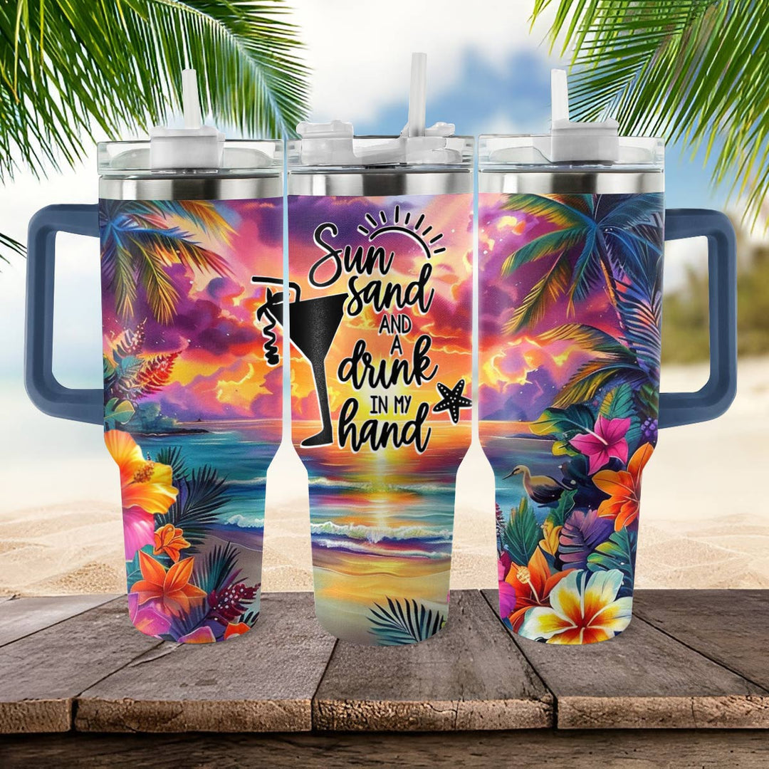 40 Oz Shineful Tumbler Tropischer Sonnenuntergang