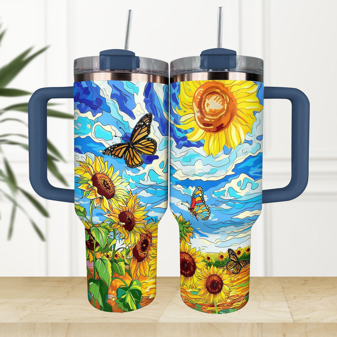 40 Oz  Shineful Tumbler Sunflower Breeze