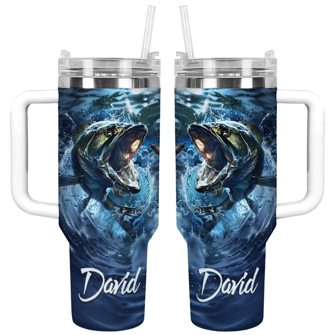 40 Oz Shineful Tumbler Personalized Fishing Life