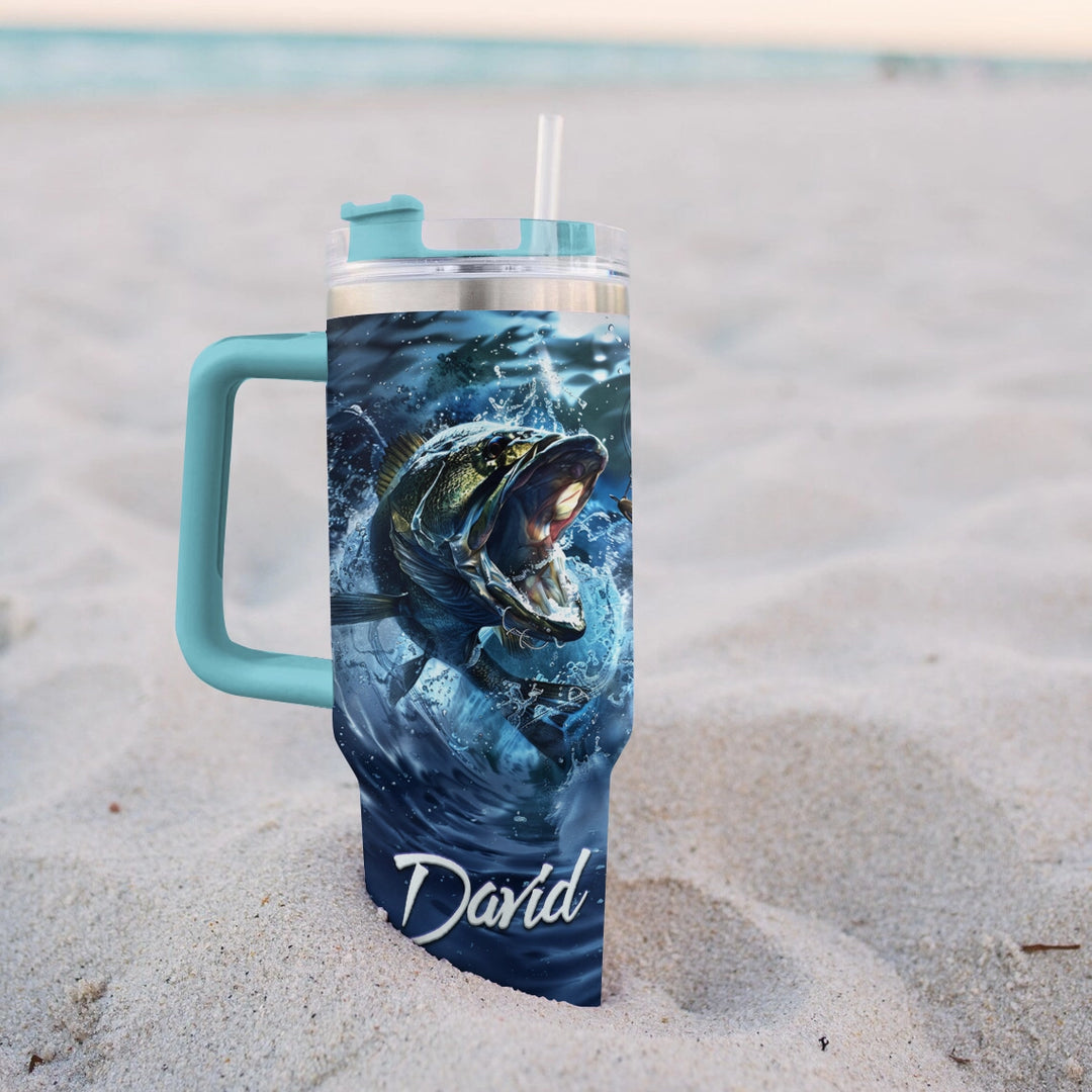 40 Oz Shineful Tumbler Personalized Fishing Life