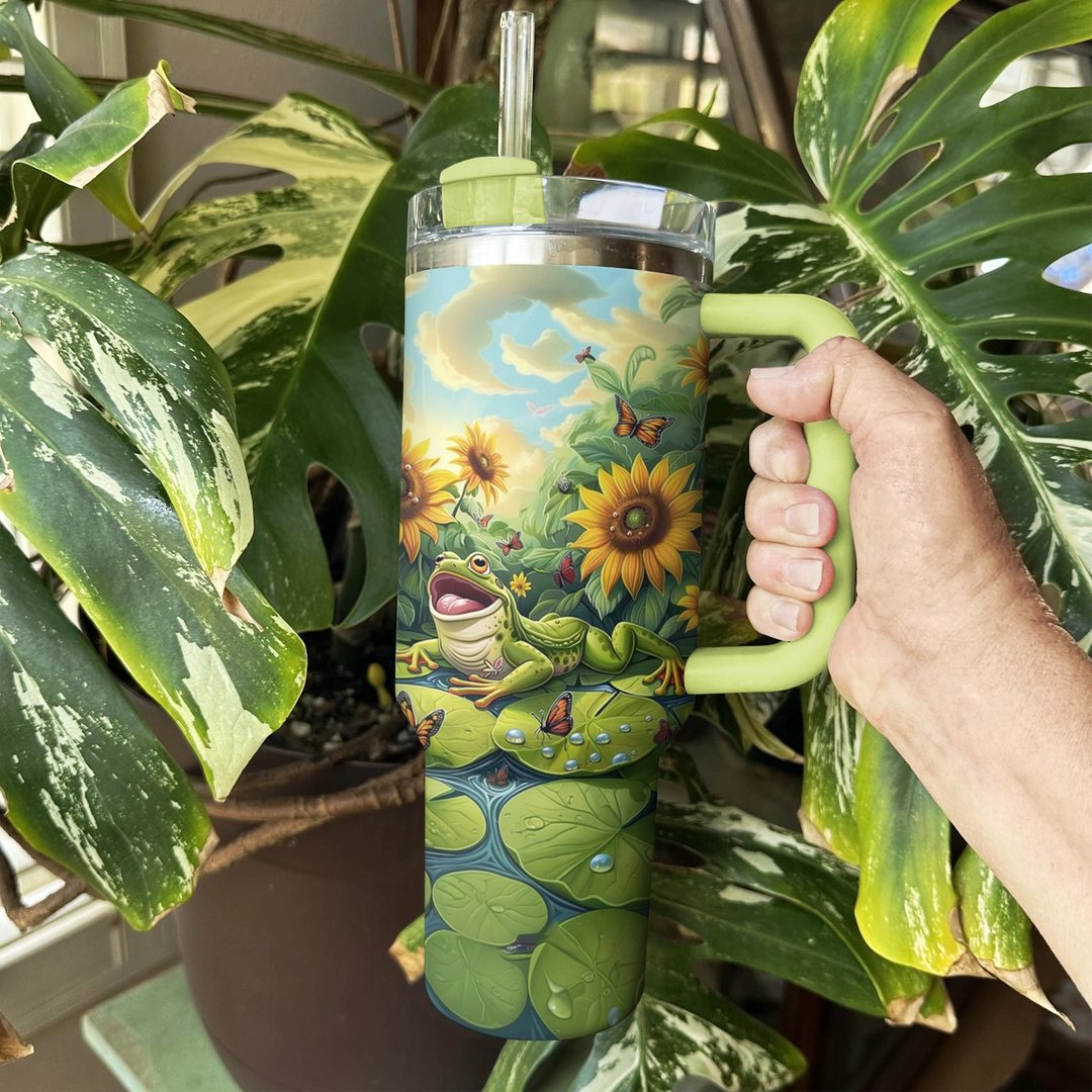 40 Oz Shineful Tumbler Frog Sunny Haven