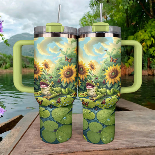 40 Oz Shineful Tumbler Frog Sunny Haven