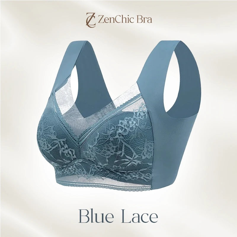 ZenChic Bra - LAST DAY SALE 80% OFF - Seamless Sexy Push Up Wireless Bra - Blue Gray