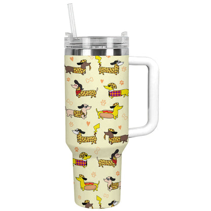 40 Oz  Shineful Tumbler Trendy Dachshund