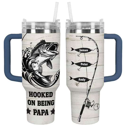 40 Oz Shiny Tumbler Personalisiert Being Papa Angeln