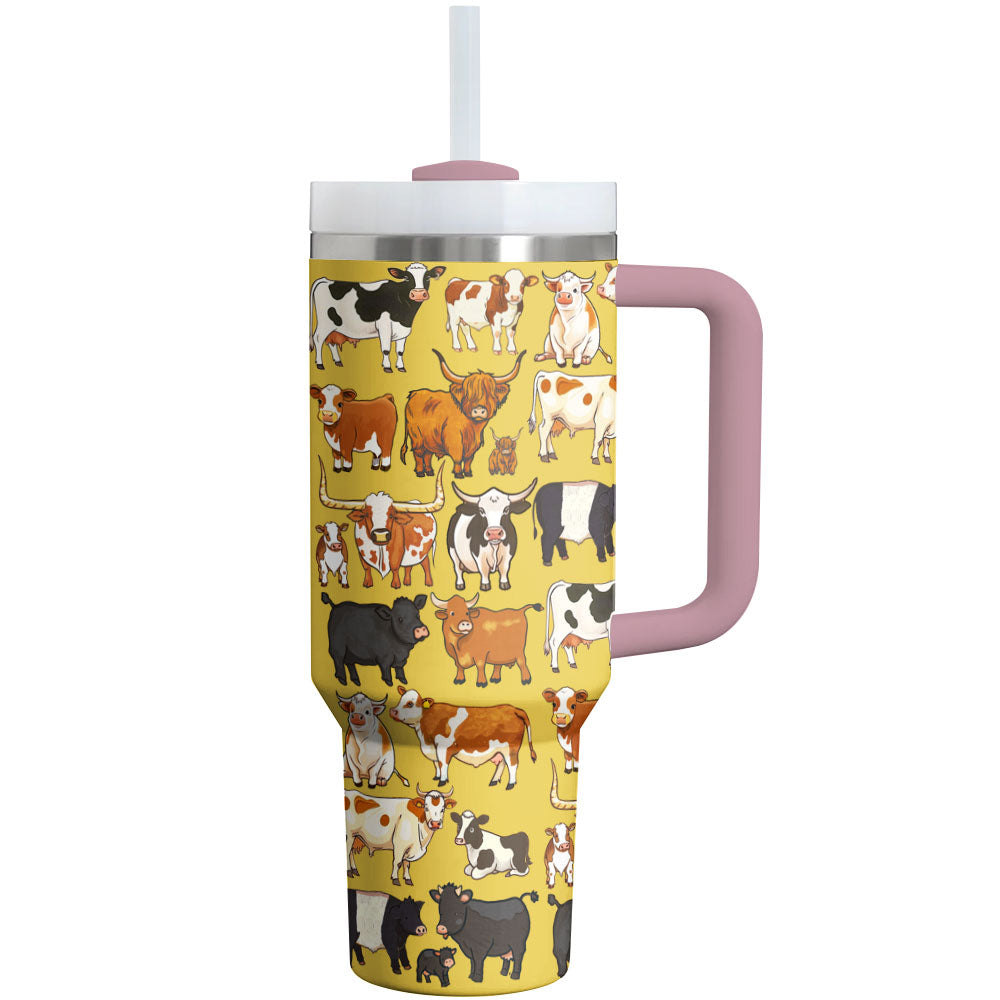 40 Oz Cow Lovers Tumbler Shineful Cute Cow Crew