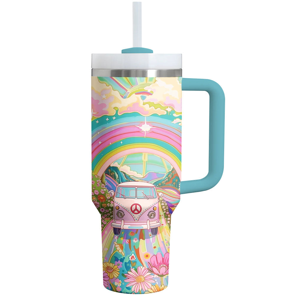 40 Oz Hippie Tumbler Shineful Groovy Glider