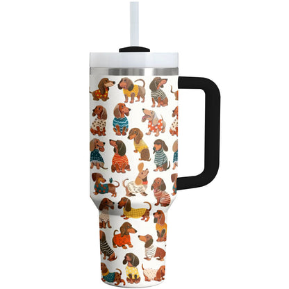 40 Oz Dachshund Tumbler Shineful Sassy Sausages