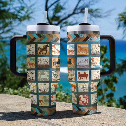 40 Oz Shineful Tumbler Vintage Horse