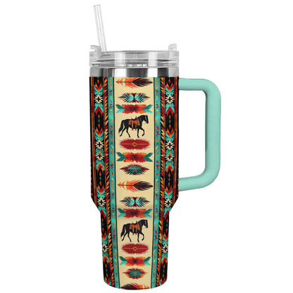 40 Oz Shineful Tumbler Proud Native American